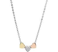 Fossil Collier Pour Femmes Motifs Vintage, Longueur 40.6 Cm, Extension 5.1 Cm Collier En Acier Inoxydable Tricolore, JF02856998