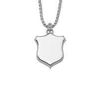 Fossil Collier pour homme en acier inoxydable avec fermoir mousqueton, ton argent