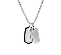 Fossil Collier Pour Homme Vintage Casual, L : 609.6mm + 50.8mm L : 14.2mm Collier En Acier Inoxydable Argenté, JF03996040