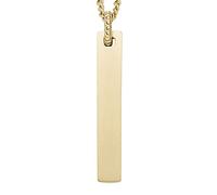 Fossil Collier pour hommes Collier Drew à chaîne en acier inoxydable doré, longueur : 558,8 mm + 50 mm, largeur : 7,1 mm, hauteur : 45 mm, JF04464710