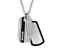 Fossil Collier Pour Hommes Habillés, Collier En Acier Inoxydable Argenté, JF00494998