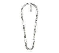 Fossil Collier Pour Hommes Heritage, Longueur : 457mm+50mm, Largeur : 8mm Collier En Acier Inoxydable Argenté, JF04356040