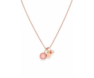 Fossil - Collier Sutton Cœur et Quartz Rose - Femme - Accessoires - Rose - Taille: ONE Size