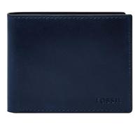 Fossil Derrick, Accessoire de Voyage-Portefeuille à Double pli Hommes, Bleu Indigo, 11.43 cm L x 1.27 cm W x 8.89 cm H