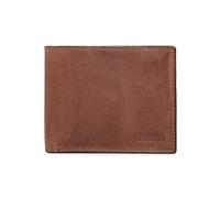 Fossil Derrick Grande Poche à Monnaie à Deux Volets Marron Accessoire de Voyage-Portefeuille à Double pli, Taille Unique Homme