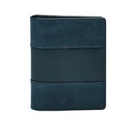 FOSSIL Étui pour carte de crédit bleu en cuir pour homme - Everett Card Case Bifold Vintage Indigo 132666