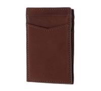 FOSSIL Étui pour carte de crédit marron en cuir pour femme et homme - Phone CC With Snap Congnac 95974