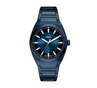 Fossil Everett Homme Montre 42MM en Acier Inoxydable Bleu, FS6169