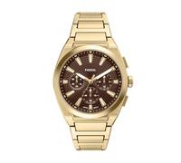 Fossil Everett Homme Montre en Acier Inoxydable Ton doré 44MM, FS6184