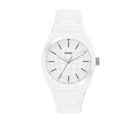 Fossil Everett Homme Montre en Plastique Blanche 42MM, FS6176