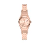 Fossil Everett Montre à trois aiguilles en acier inoxydable doré rose pour femme