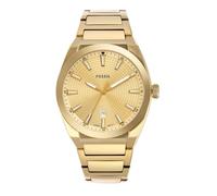 Fossil Everett Watch for Men, Quartz movement with Stainless steel or Leather strap, Ton or