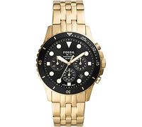 FOSSIL FB-01 Montre pour Homme, Mouvement Chronographe avec Bracelet en Acier Inoxydable ou en Cuir, Ton Or, 42mm