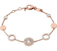 Fossil Femme Bracelet chaîne en acier inoxydable or rose zirconium JF01739791