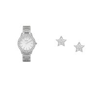 FOSSIL Femme Jesse Argenté Acier Inoxydable Montre and Boucles d'oreilles, Coffret
