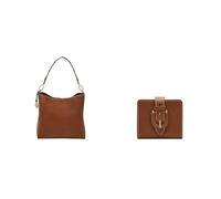 FOSSIL Femme Jessie Sac en cuir marron et portefeuille Harwell, Coffret