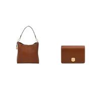 FOSSIL Femme Jessie Sac en cuir marron et portefeuille Lennox, Coffret
