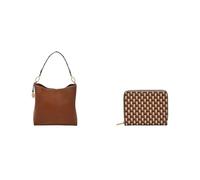 FOSSIL Femme Jessie Sac en cuir marron et portefeuille Logan, Coffret