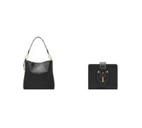 FOSSIL Femme Jessie Sac en cuir noir et portefeuille Harwell, Coffret