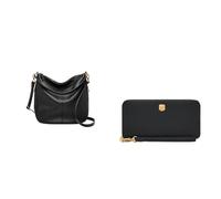 FOSSIL Femme Jolie Sac en cuir noir et portefeuille Lennox, Coffret