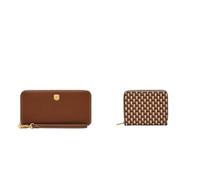 FOSSIL Femme Lennox et Logan Portefeuilles en Cuir Marron, Coffret