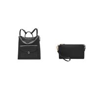 FOSSIL Femme Parker Sac en cuir noir et pochette, Coffret