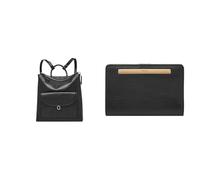 FOSSIL Femme Parker Sac en cuir noir et portefeuille Liza, Coffret