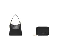FOSSIL Femme Sac Jessie en Cuir Noir et Portefeuille Logan, Coffret