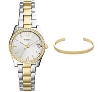 FOSSIL Femme Scarlette Mini Bicolore Acier Inoxydable Montre and Harlow Doré Bracelet, Coffret