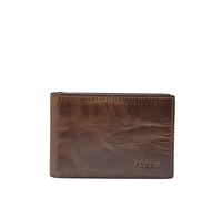Fossil Front Pocket Wallet Portefeuilles, Derrick Marron foncé, Taille Unique Hommes