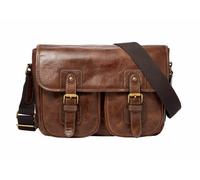 FOSSIL Sac à épaule bandoulière marron pour homme - Greenville Courier Cognac 138089