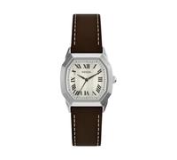 Fossil Harlow Montre à trois aiguilles en cuir marron pour homme