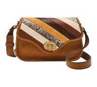 FOSSIL Sac à épaule bandoulière brun clair marron pour femme - Heritage Mini Flap Crossbody Bag Brown Stripe 217527