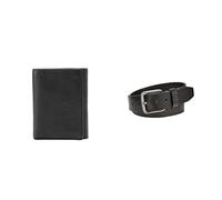 Fossil Homme Ingram Portefeuille en Cuir Noir et Ceinture Brody, Coffret