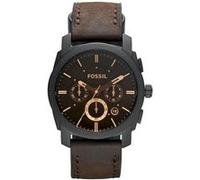 FOSSIL HOMME 42MM BRACELET CUIR CROCODILE MARRON QUARTZ MONTRE FS4656