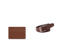 Fossil Homme Sport Tourer Portefeuille en Cuir Marron et Ceinture Joe, Coffret