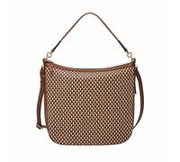 FOSSIL Huntington Ensemble portefeuille en cuir ou polyester pour homme, Marron à rayures, 30.48L cm x12.7Wcm x33.02 H cm