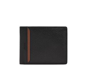 Fossil Huntington, Portefeuille bi-Pliable pour Homme, Noir, s