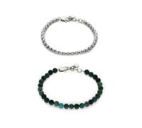 Fossil JF04940SET Bracelet en acier inoxydable argenté pour homme