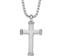 Fossil JF04401040 Collier homme croix en acier inoxydable argent 56 cm