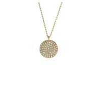 Fossil JF04544710 Collier femme en acier inoxydable or blanc 45 cm