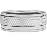 Fossil JF04768040514 Bague homme en acier inoxydable argent 64 (20.4)