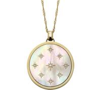 Fossil JF04864710 Collier femme en acier inoxydable or blanc 86 cm