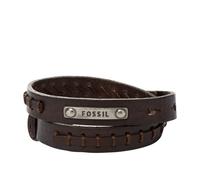 Fossil JF87354040 Bracelet Hommes Vintage en cuir brun