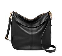 FOSSIL Jolie Sac à main en cuir Hobo pour femme, Noir, Medium