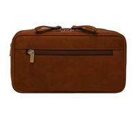 Fossil Kit de rasage en cuir de voyage pour hommes 26,7 cm L x 14,6 cm L x 15,3 cm H