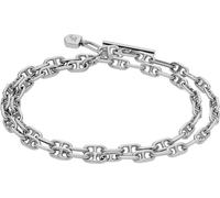 Fossil Ladies double D-Link bracelet acier JA7245040