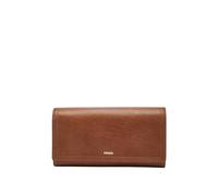 Fossil Logan Flap Clutch Wallet, Embrayage à Rabat Femmes, Marron, Taille Unique
