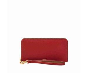 Fossil Logan Leather Or Polyurethane Zip Clutch Wallet for Women