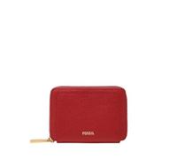 Fossil Logan - Porte-Cartes pour Femme - Accessoire de Voyage, Rouge foncé, 10.16 cm L x 1.91 cm W x 7.62 cm H